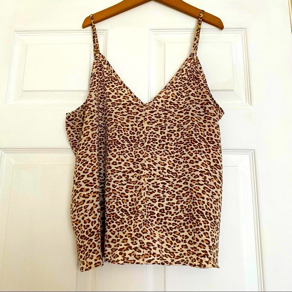 Satin Aerie Leopard Print Tank top